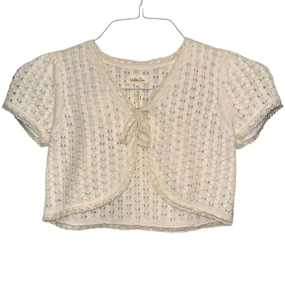 Matilda Jane Size 8 Marietta Sweater Shrug LIKE NEW! Enchanted Garden RV $44